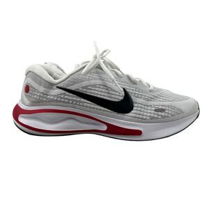 Nike Mens 9.5 Running Shoes Journey Run Road White Fire Red Grey FN0228-103